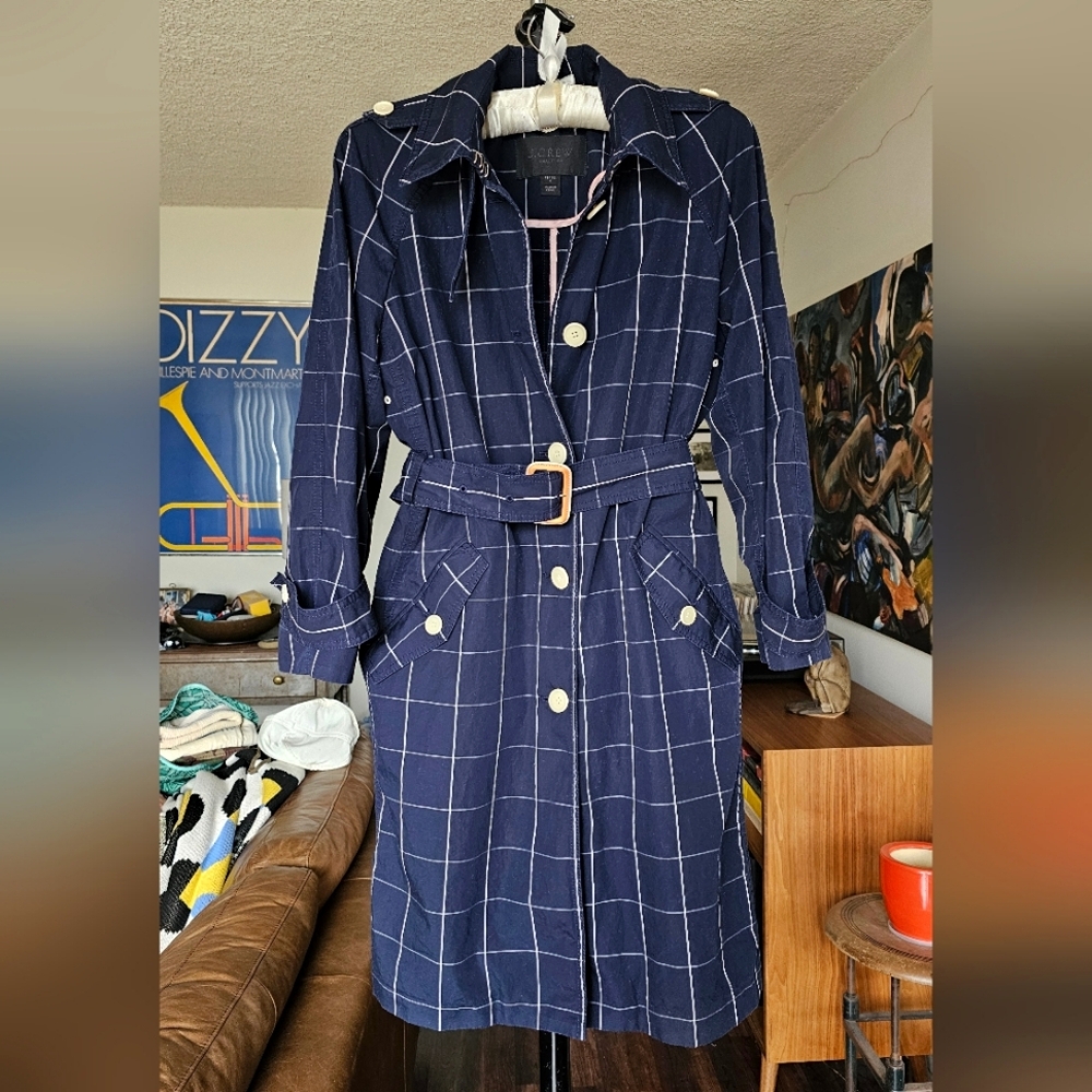 J.Crew Collection Windowpane Trench